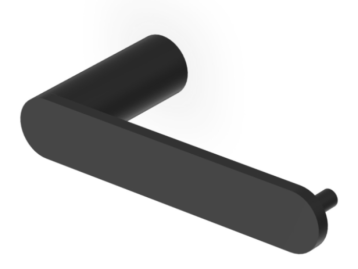 На изображении товар Бумагодержатель Zucchetti Isy22, настенный, L. 158 мм, цвет черный матовый от официального представителя в Москве