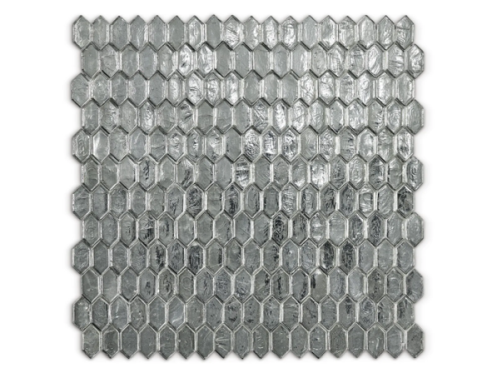 На изображении товар Sicis Стеклянная мозаика Crystal Galena chips size 31x15 mm sheet size 304x300 mm от официального представителя в Москве