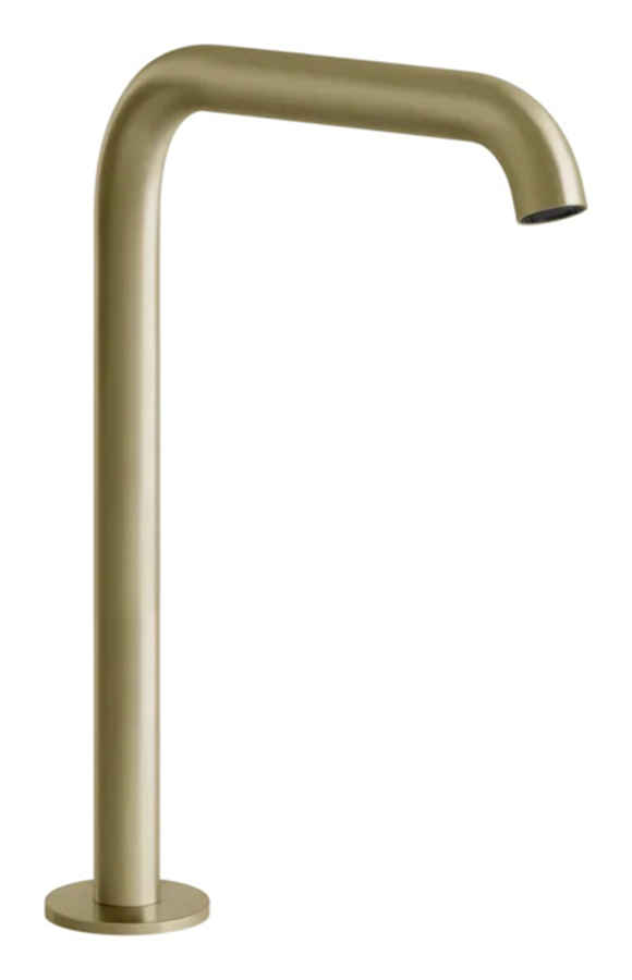 Излив для раковины Gessi316, высокий 273 мм, отдельностоящий, цвет Brushed Brass PVD