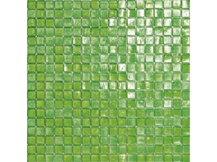 На изображении товар Sicis Стеклянная мозаика Waterglass Mintleaves 18 chips size 15х15 mm sheet size 295x295 mm от официального представителя в Москве