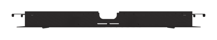 Верхний душ Carlo Frattini Harmonia, потолочный, с защитой от известкового налёта, с ливневой струёй и 2 каскадами, 700x400 мм, цвет чёрный матовый - изображение 1