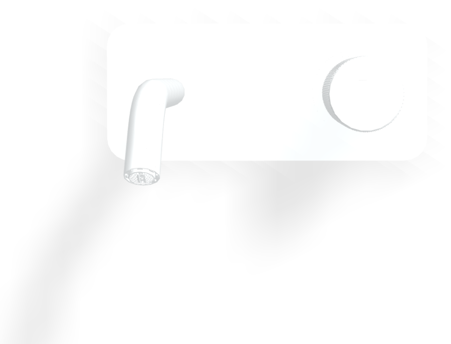 Смеситель для раковины Carlo Frattini Spillo Tech, ручка G Collection, с донным клапаном Click-Clack, излив 150 мм, внешняя часть, цвет белый матовый - изображение 1