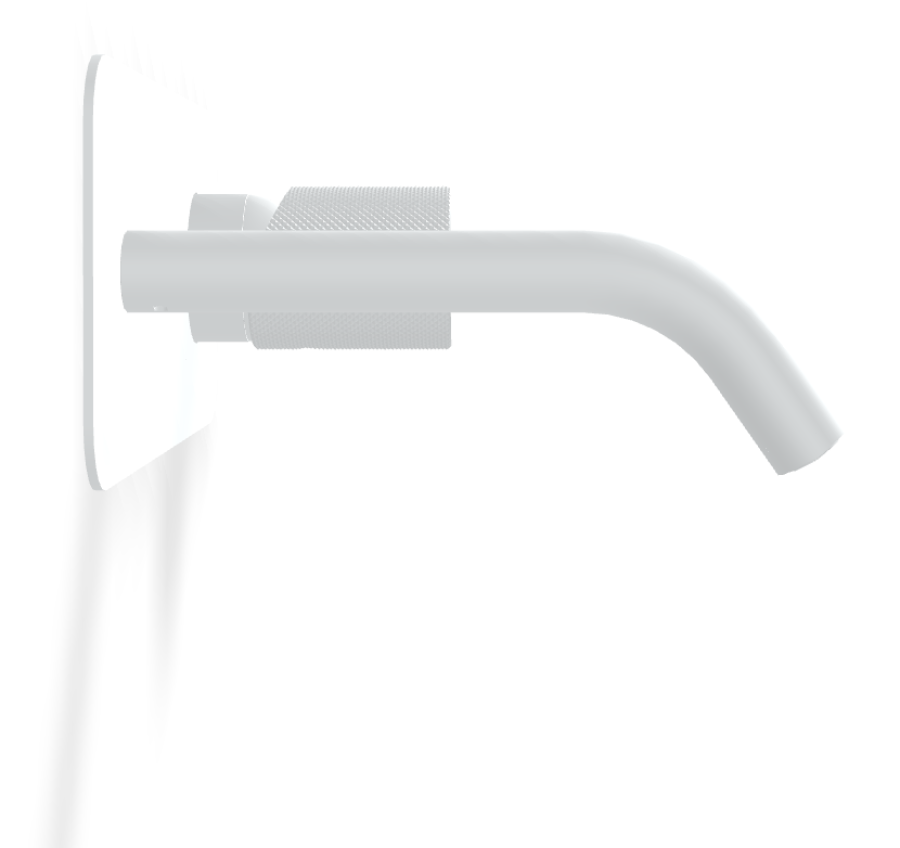 Смеситель для раковины Carlo Frattini Spillo Tech, ручка G Collection, с донным клапаном Click-Clack, излив 150 мм, внешняя часть, цвет белый матовый - изображение 2