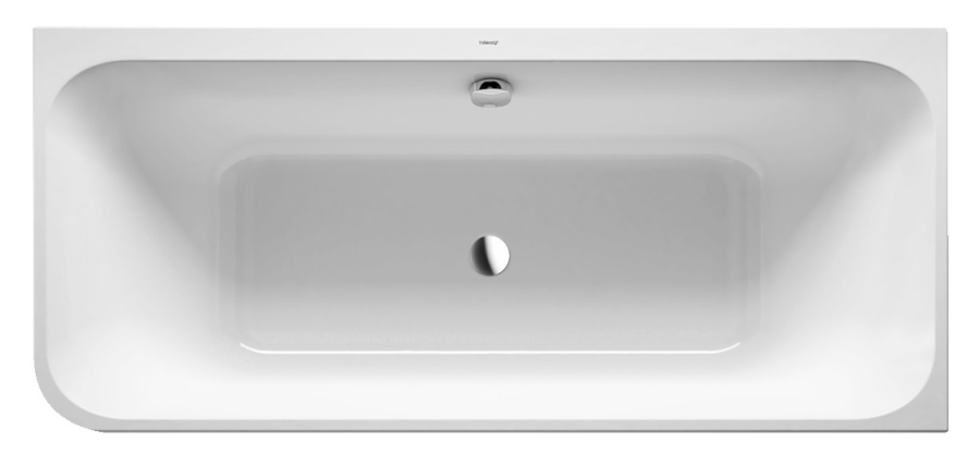 Ванна Duravit Happy D.2 Plus, 1800x800 мм, в правый угол, с интегрированной панелью, цвет белый/графит супер матовый