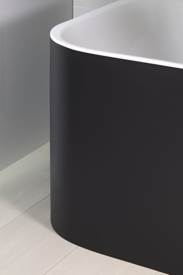 Ванна Duravit Happy D.2 Plus, 1800x800 мм, в правый угол, с интегрированной панелью, цвет белый/графит супер матовый - изображение 2