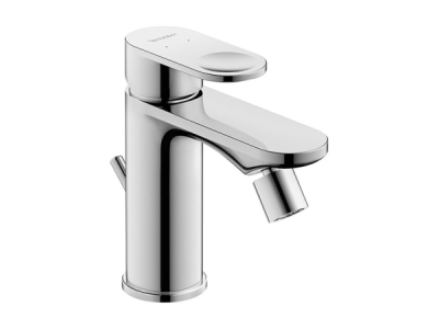 На изображении товар Cмеситель для биде Duravit B.3 однорычажный, h-151 мм, с донным клапаном, цвет хром от официального представителя в Москве
