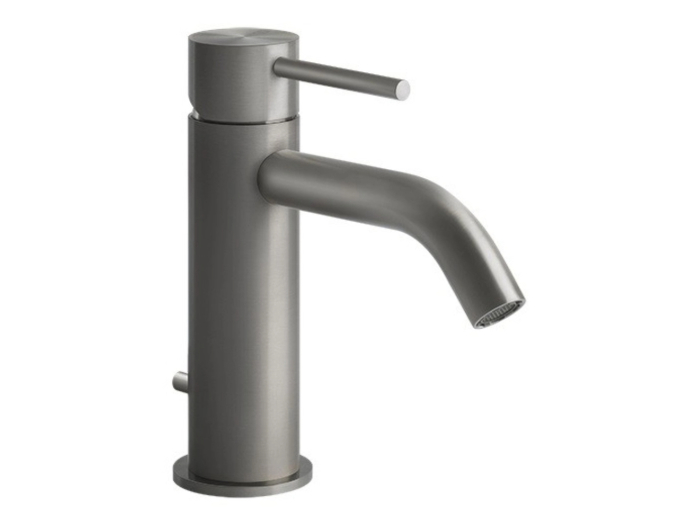 На изображении товар Смеситель для раковины Gessi 316 Flessa, с донным клапаном, цвет Steel Brushed от официального представителя в Москве