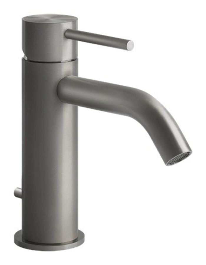 Смеситель для раковины Gessi 316 Flessa, с донным клапаном, цвет Steel Brushed
