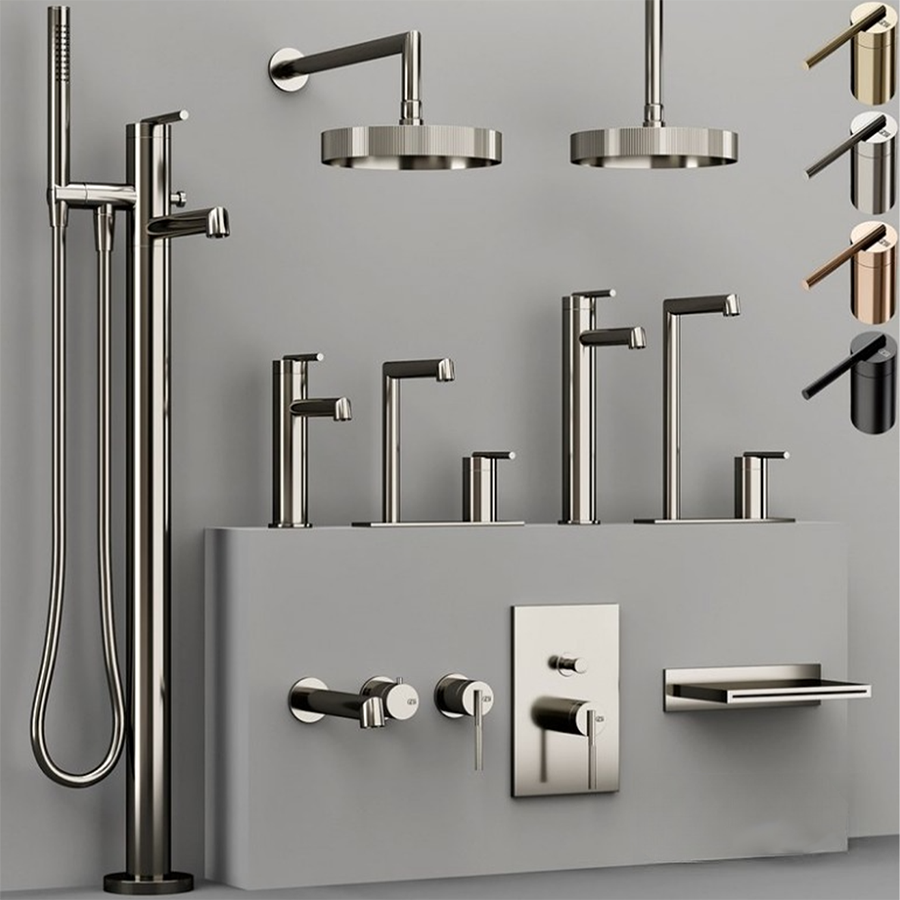 Смеситель Gessi Ingranaggio, встраиваемый, однорычажный, на 1 выход, внешняя часть, цвет Brass PVD - изображение 3