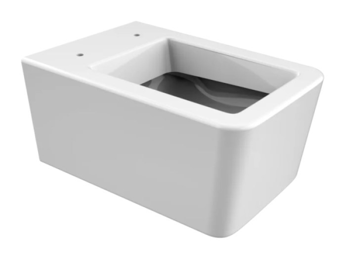 На изображении товар Унитаз Gessi, подвесной, со встроенным сифоном, без сиденья, петель и боковых заглушек, цвет White European Ceramic от официального представителя в Москве