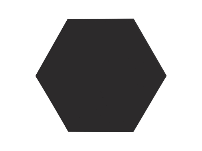 На изображении товар Etruria Керамогранит HEX 24X27.7 Esagono Nero от официального представителя в Москве