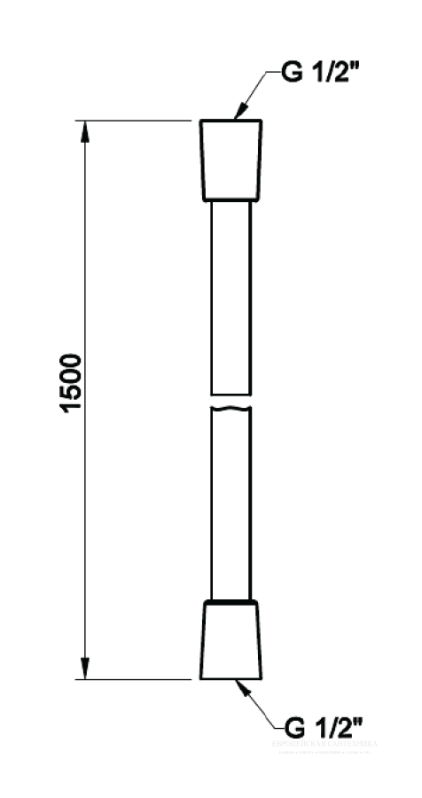 Шланг Darkflex Gessi Technical Accessories L1500 мм, цвет Steel Brushed - изображение 2
