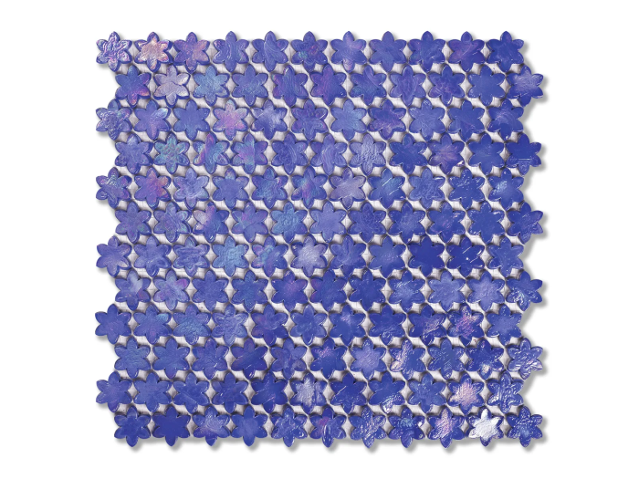 На изображении товар Sicis Смальтовая мозаика Petites Fleurs F11 Gentian sheet-size 316x293 mm от официального представителя в Москве