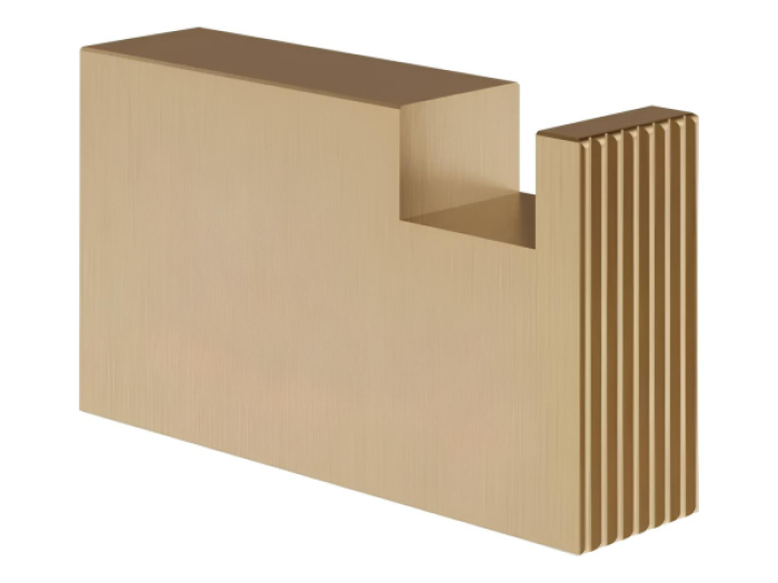 На изображении товар Крючок Gessi Inverso, 15x60x35h мм, настенный, цвет Warm Bronze Brushed PVD от официального представителя в Москве