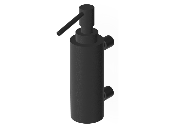 На изображении товар Дозатор для жидкого мыла Zucchetti On, настенный, цвет черный матовый с тиснением от официального представителя в Москве
