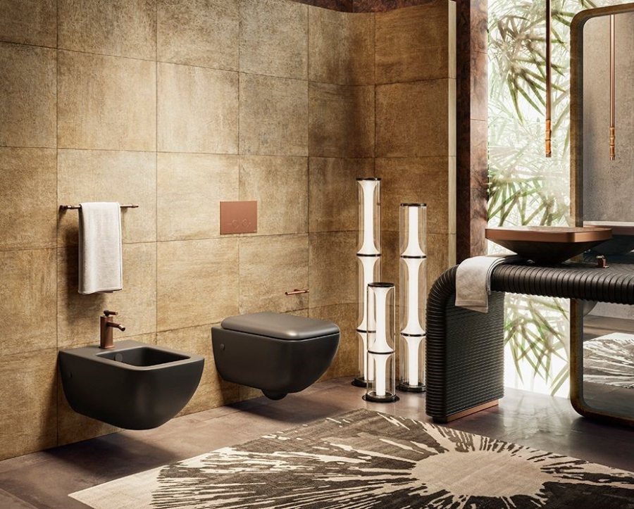 Смеситель для раковины Gessi Jacqueline средний, со средним поворотным изливом, вентилем под дерево, без донного клапана Dark Bronze - изображение 12