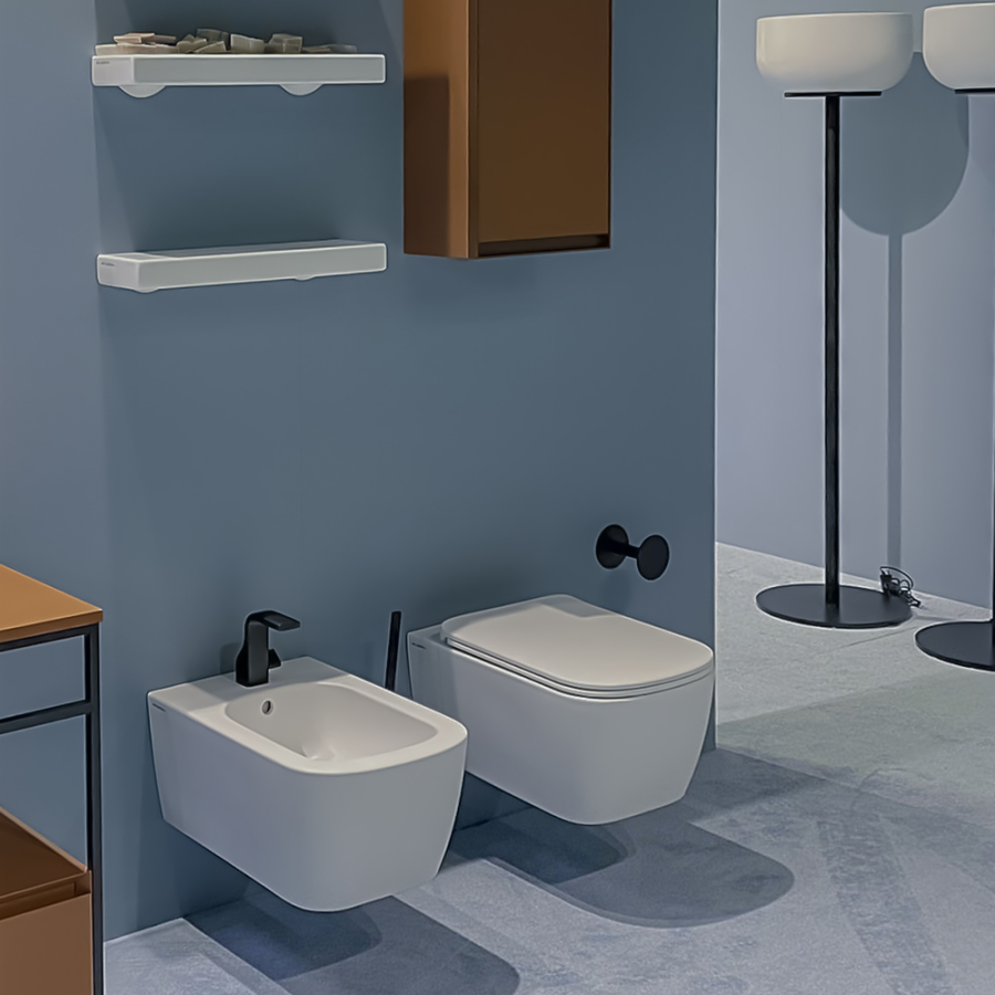 Сиденье для унитаза Flaminia Play Slim, быстросъёмное, с механизмом плавного закрывания soft-closing, цвет Carbone - изображение 2