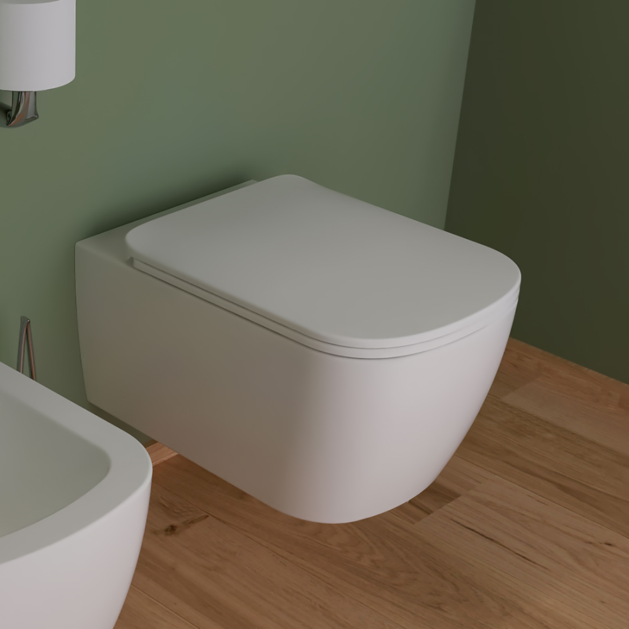 Сиденье для унитаза Flaminia Play Slim, быстросъёмное, с механизмом плавного закрывания soft-closing, цвет Carbone - изображение 3