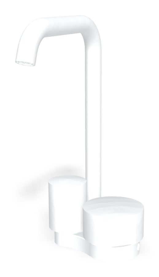 Смеситель для раковины Carlo Frattini SO, без ручек, c донным клапаном Click-Clack, вращающимся изливом Ø18 мм, 2 гибкими шлангами, L-153 мм, цвет белый матовый