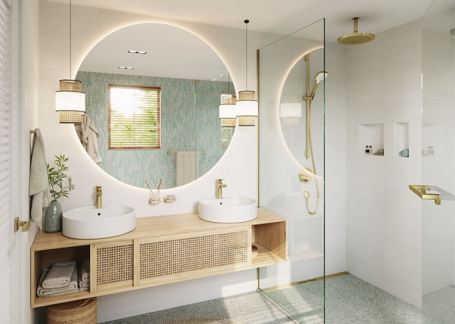 Крючок Hansgrohe AddStoris Q, одинарный, настенный, скрытое крепление, цвет Polished Gold Optic - изображение 1