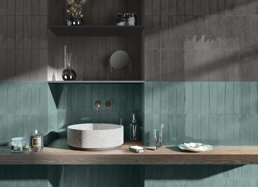 Iris Ceramica Керамическая плитка Elementi Rivestimento Pietra di sciara carbone matt 30x7,5 - изображение 1