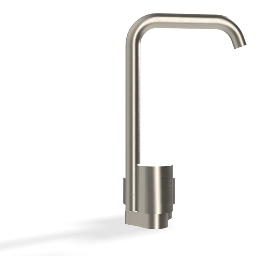 Смеситель для раковины Carlo Frattini SO, без ручек, c донным клапаном Click-Clack, вращающимся изливом Ø18 мм, 2 гибкими шлангами, L-153 мм, цвет никель брашированный - изображение 2