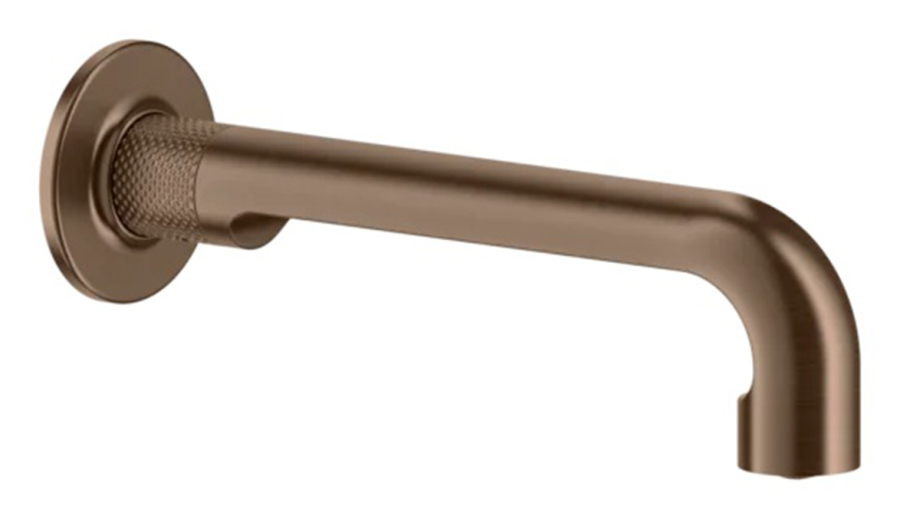 Излив для раковины Gessi Inciso, настенный, средней длины, цвет Copper Brushed PVD