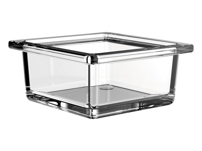 На изображении товар Мыльница для рейлинга, Emco Liaison, квадратная, 97.5 х 46 мм, стекло, для арт. (S1866) от официального представителя в Москве