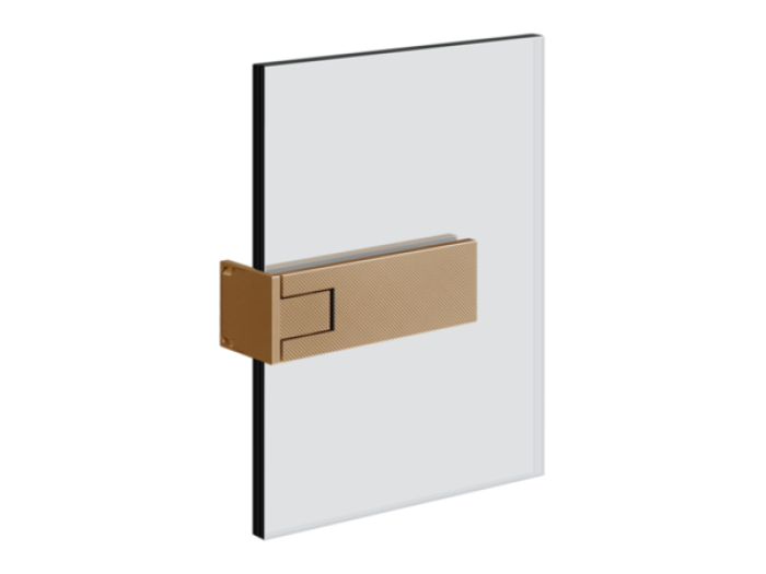 На изображении товар Петля стена-стекло Gessi Diamanto, для душевого ограждения, максимальная ширина - 1000 мм, цвет Warm Bronze Br. PVD от официального представителя в Москве