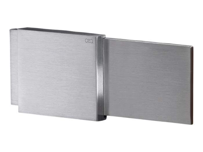 На изображении товар Смеситель для душа CeaDesign Regolo, прогрессивный, настенный, внешняя часть, сталь, цвет сатинированная нержавеющая сталь от официального представителя в Москве