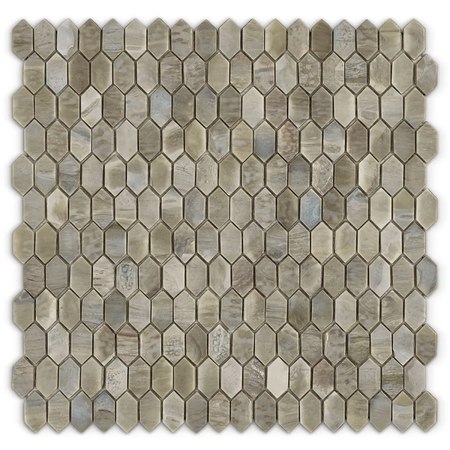 Sicis Стеклянная мозаика Crystal Cinabro chips size 31x15 mm sheet size 304x300 mm