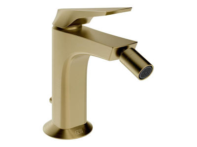 Смеситель для биде Gessi Ventaglio, однорычажный, с донным клапаном, цвет Brushed Brass PVD