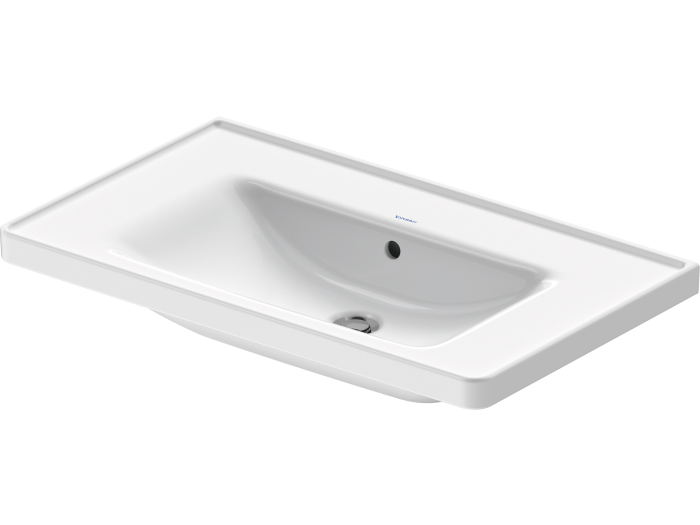 На изображении товар Раковина Duravit D-Neo для мебели, 800x480 мм, без отверстия под смеситель, цвет белый от официального представителя в Москве