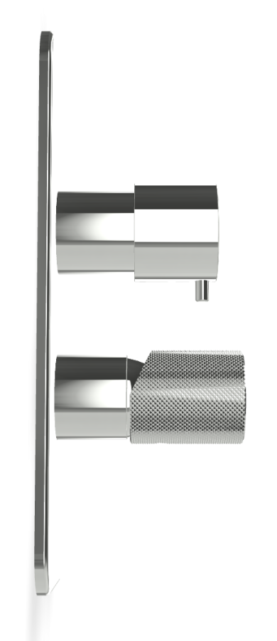 Смеситель для ванны/душа Carlo Frattini Spillo Tech, ручка G Collection, с переключателем на 2/3 потребителя, Н-260 мм, внешняя часть, цвет хром - изображение 2