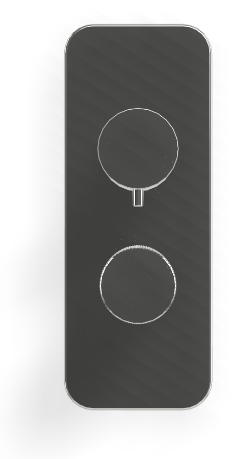 Смеситель для ванны/душа Carlo Frattini Spillo Tech, ручка G Collection, с переключателем на 2/3 потребителя, Н-260 мм, внешняя часть, цвет хром - изображение 1