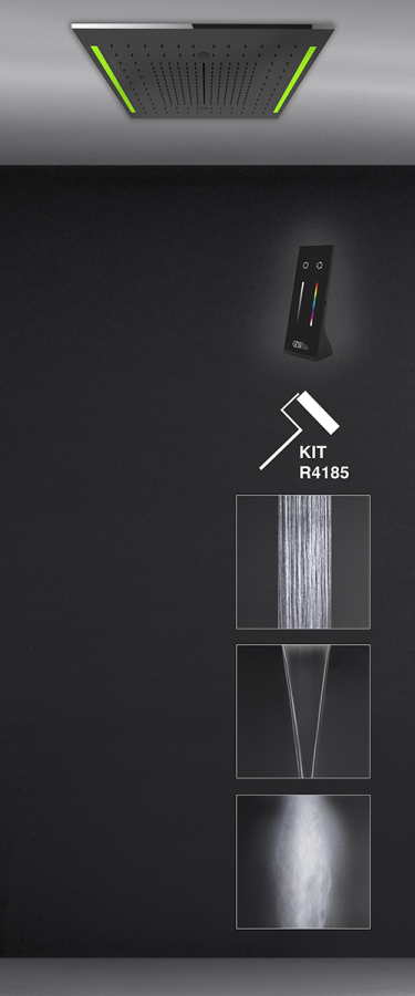 Накладная панель верхнего душа Gessi Colour, с подсветкой, 500x500 мм, цвет Mirror Steel - изображение 5