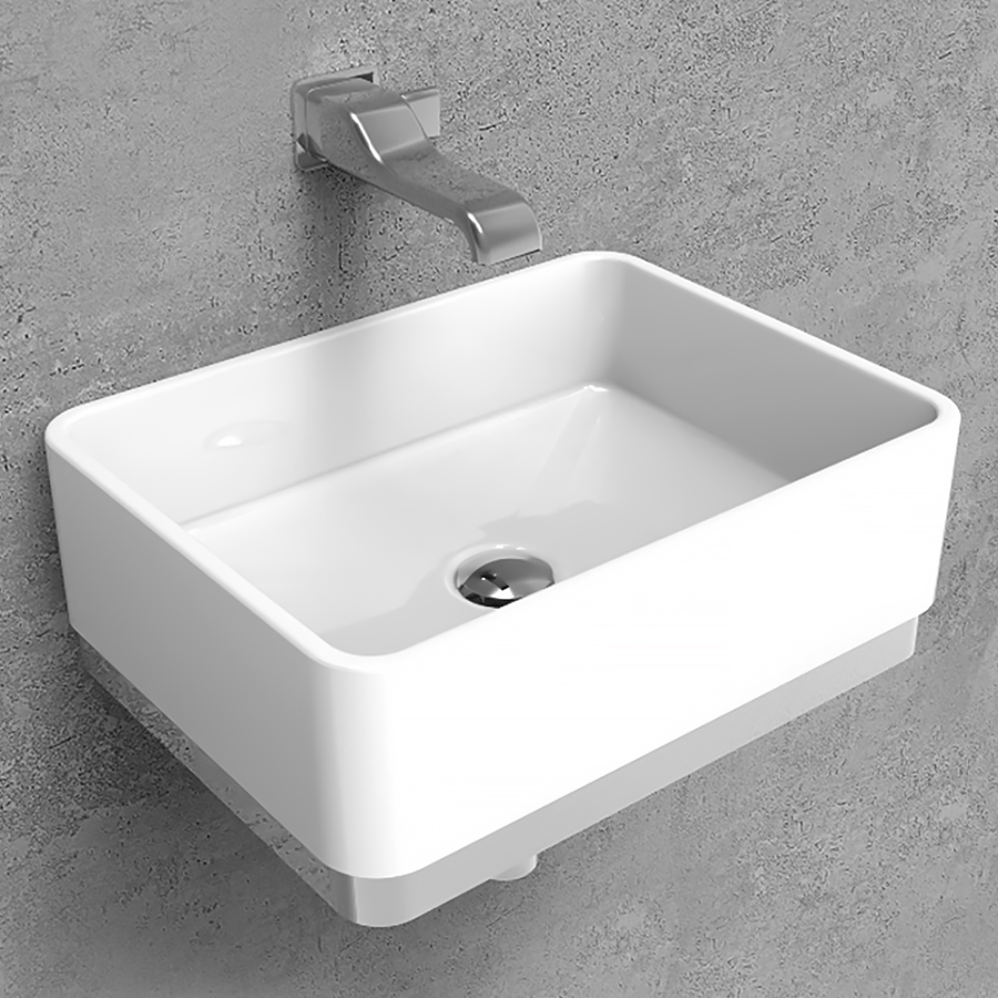 Раковина Flaminia Miniwash, 480х360 мм, для установки на столешницу/подвесная, цвет Latte - изображение 1