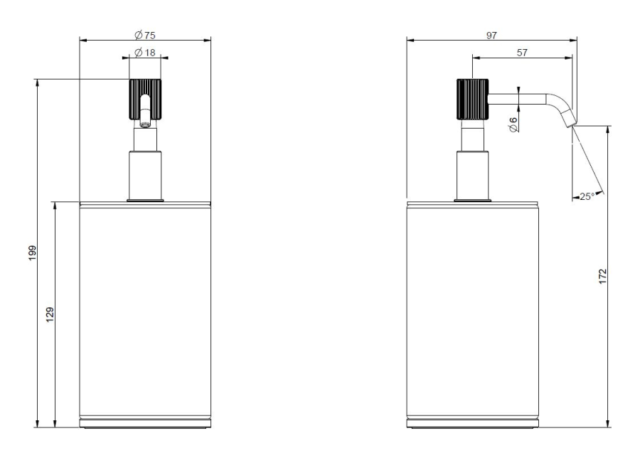Дозатор для жидкого мыла Gessi Venti20, настольный, с белой колбой, объём 300 мл, цвет Copper Brushed PVD - изображение 1