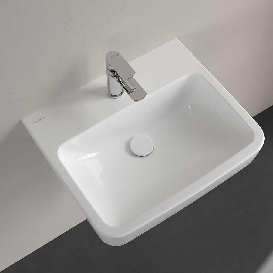 Раковина Villeroy&Boch O.Novo  650x460 мм, задняя и нижняя стороны шлиф., прямоугольная, без отверс-я для смесителя, без перелива, настенная, цв. Альп. белый - изображение 5
