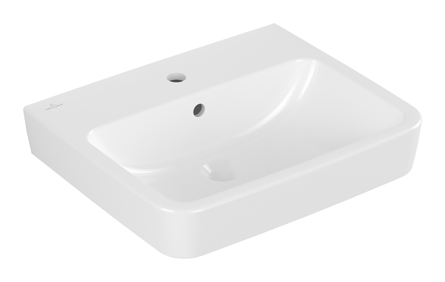 Раковина Villeroy&Boch O.Novo  650x460 мм, задняя и нижняя стороны шлиф., прямоугольная, без отверс-я для смесителя, без перелива, настенная, цв. Альп. белый - изображение 1