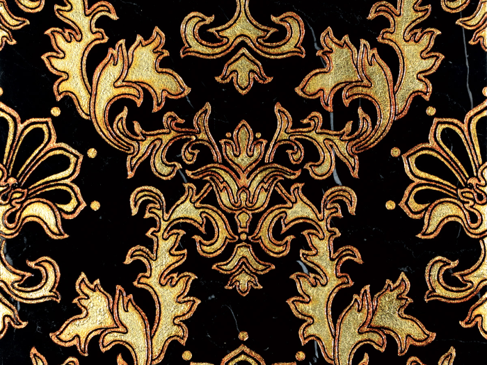 На изображении товар Akros Venezia Камень Axioma Oxis T Nero Marquinia Gold 40x40x1 от официального представителя в Москве