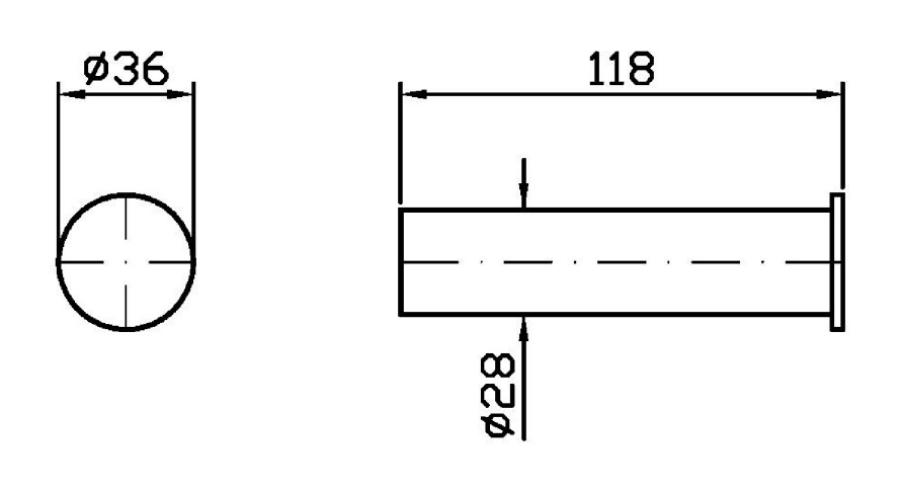 Бумагодержатель Zucchetti Isy22, без крышки, цвет Brushed Chocolate PVD - изображение 1