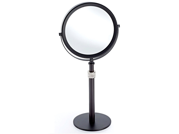 На изображении товар Зеркало косметическое, Decor Walther Club SP 13/V, ø 170 х 500 мм, настольное, 5-ти кратное увеличение, черный матовый от официального представителя в Москве