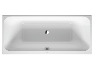 На изображении товар Ванна Duravit Happy D.2, встраиваемая, 1800х800 мм, с двумя наклонами для спины, цвет белый от официального представителя в Москве