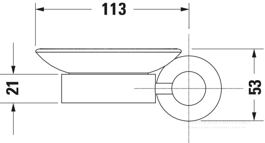 Мыльница Duravit D-Code настенная, правый держатель, стекло/металл, цвет матовый/хром - изображение 10