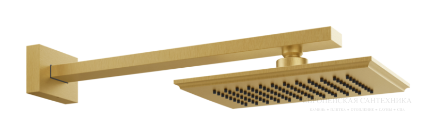 Верхний душ Gessi Eleganza, настенный, 216х140 мм, цвет Gold CCP Brushed