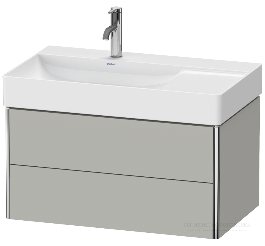 Раковина Duravit DuraSquare для мебели, чаша слева, 800x470 мм, без перелива, без отверстия под смеситель, цвет белый - изображение 3