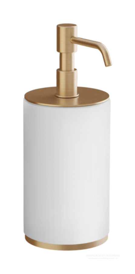 Дозатор Gessi Origini ⌀75хh199 мм, цвет White/Warm Bronze Brushed PVD