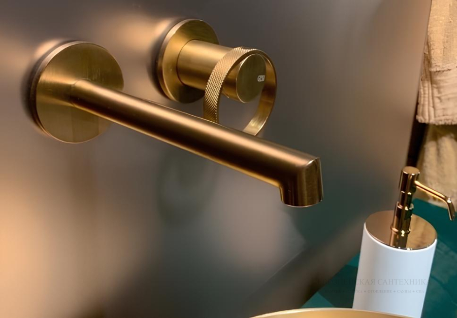 Дозатор Gessi Origini ⌀75хh199 мм, цвет White/Warm Bronze Brushed PVD - изображение 1