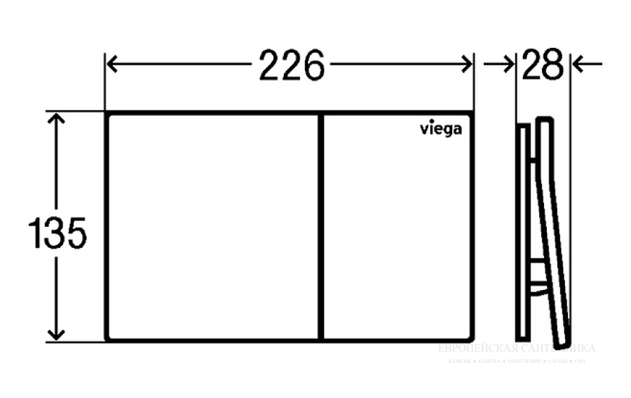 Панель смыва Viega Prevista Visign for More 200 для унитаза, цвет меди-золота матовый/чёрный - изображение 2